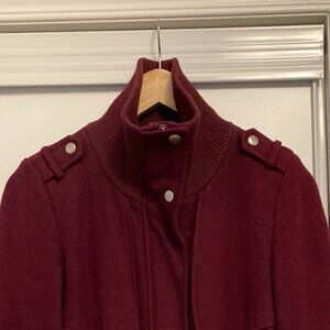 Vero Moda Fall Coat Maroon/Wine Colour